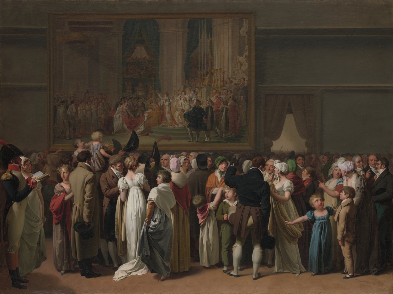 Het publiek bekijkt Davids kroning in het Louvre, 1810 door Louis Leopold Boilly