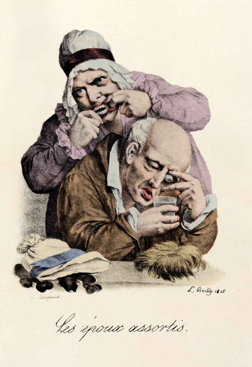 De gevarieerde spoelen Gravure door Louis-Leopold Boilly door Louis Leopold Boilly
