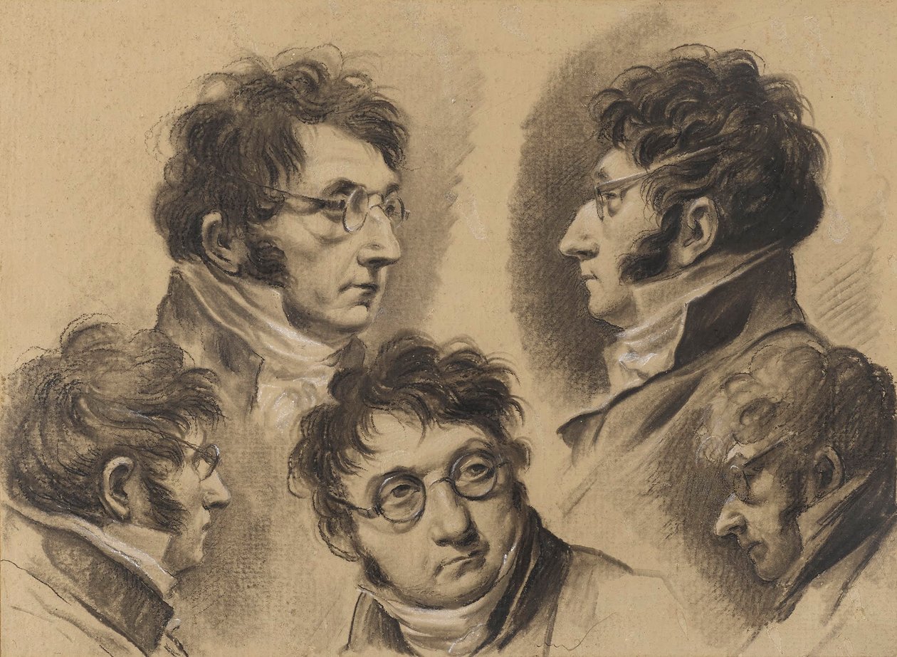 Louis-Léopold Boilly - 5 zelfportretten door Louis Leopold Boilly