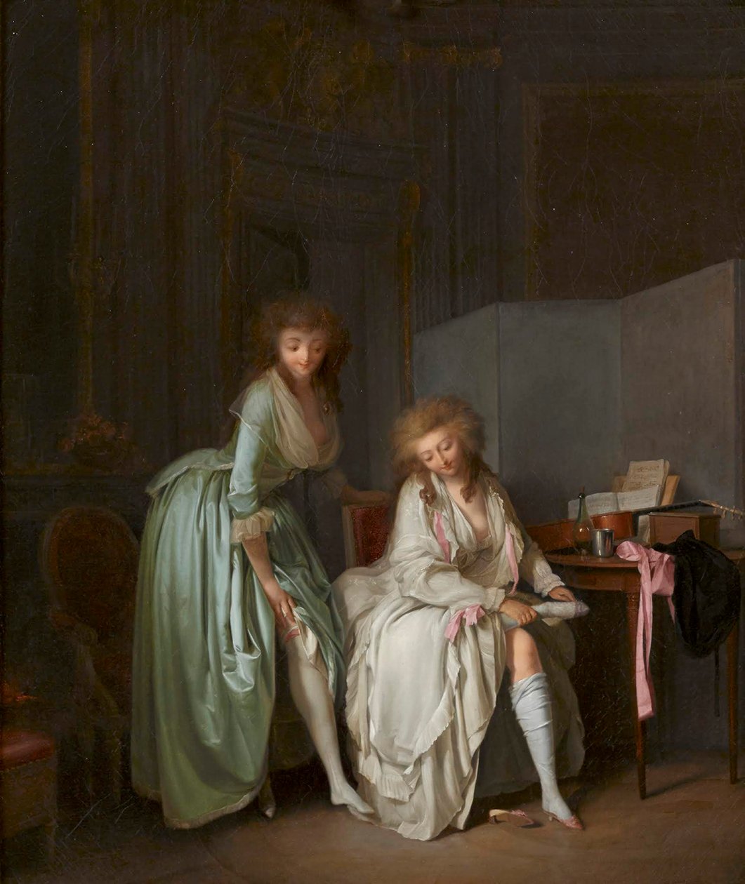 Louis-Léopold Boilly - Kleine voetjes vergelijken door Louis Leopold Boilly