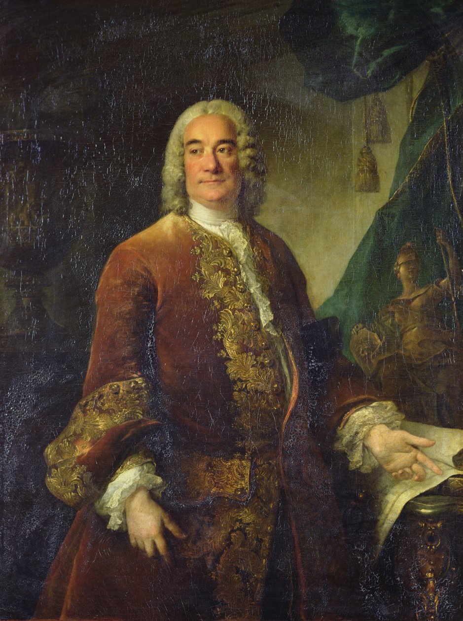 Charles-Francois-Paul Lenormant Tournehem (1684 - 1751), directeur van de koninklijke gebouwen door Louis Tocqué