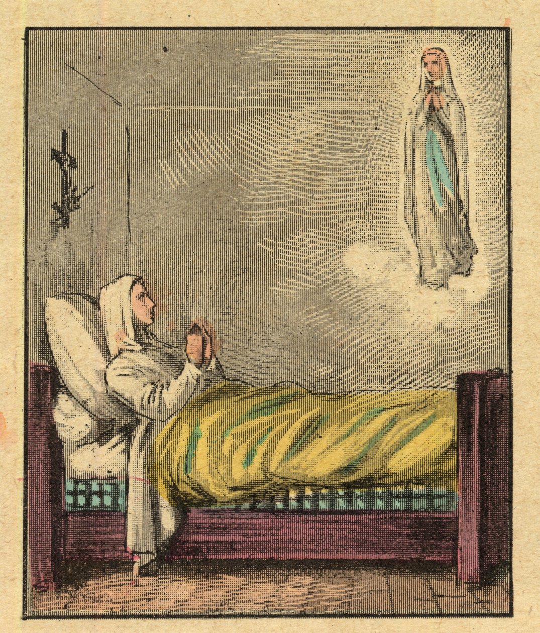 Bernadette Soubirous (1844-1879) - Gravure uit 
