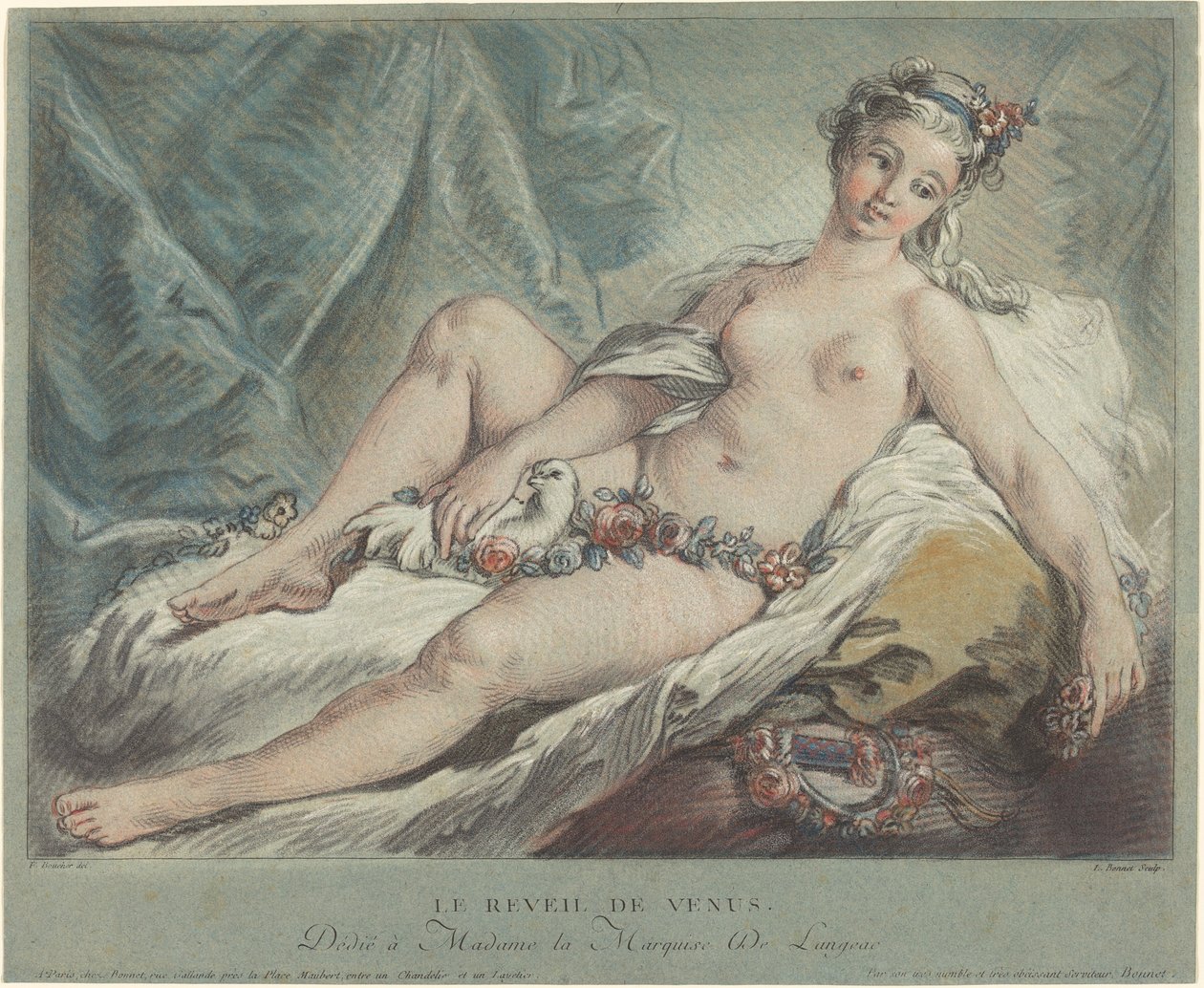 Het ontwaken van Venus, 1769 door Louis Marin Bonnet