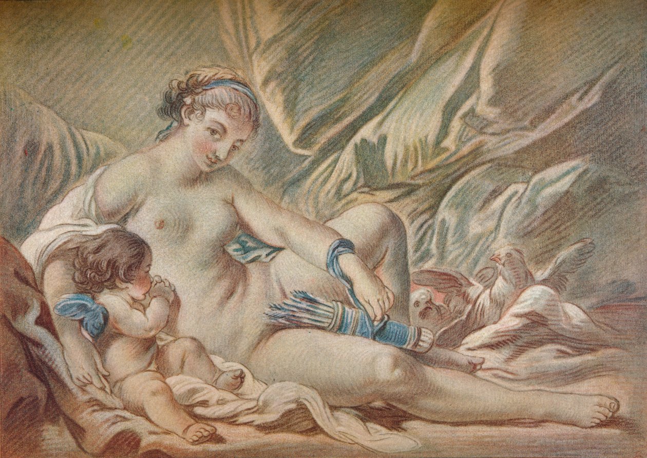 Venus en Cupido, 18e eeuw, 1919 door Louis Marin Bonnet