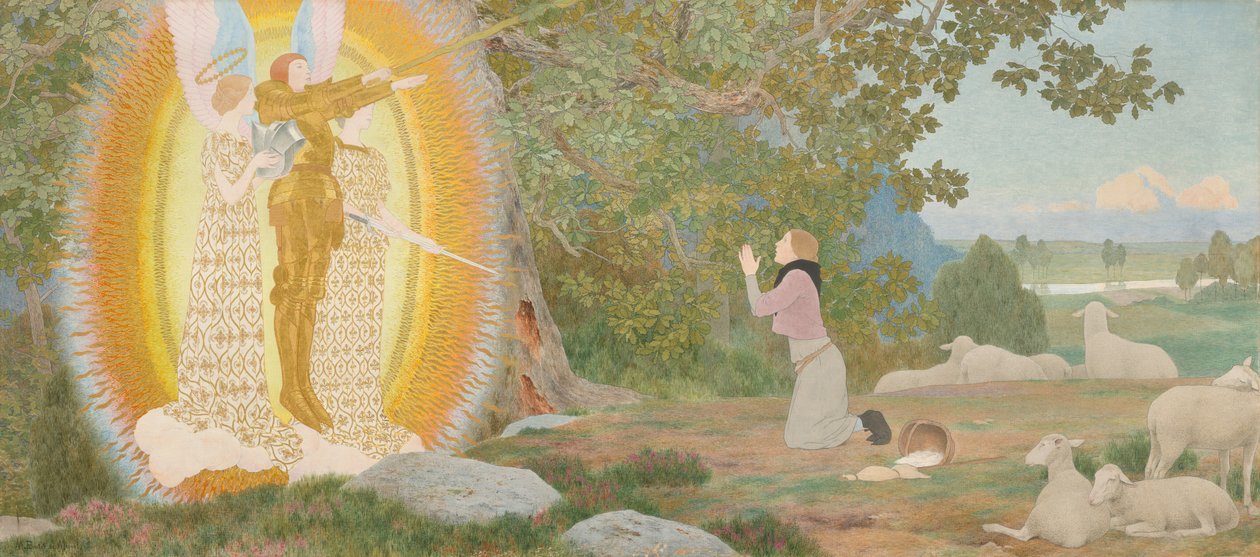 Het Visioen en de Inspiratie Joan of Arc serie: I, c. 1907-begin 1909 door Louis Maurice Boutet de Monvel