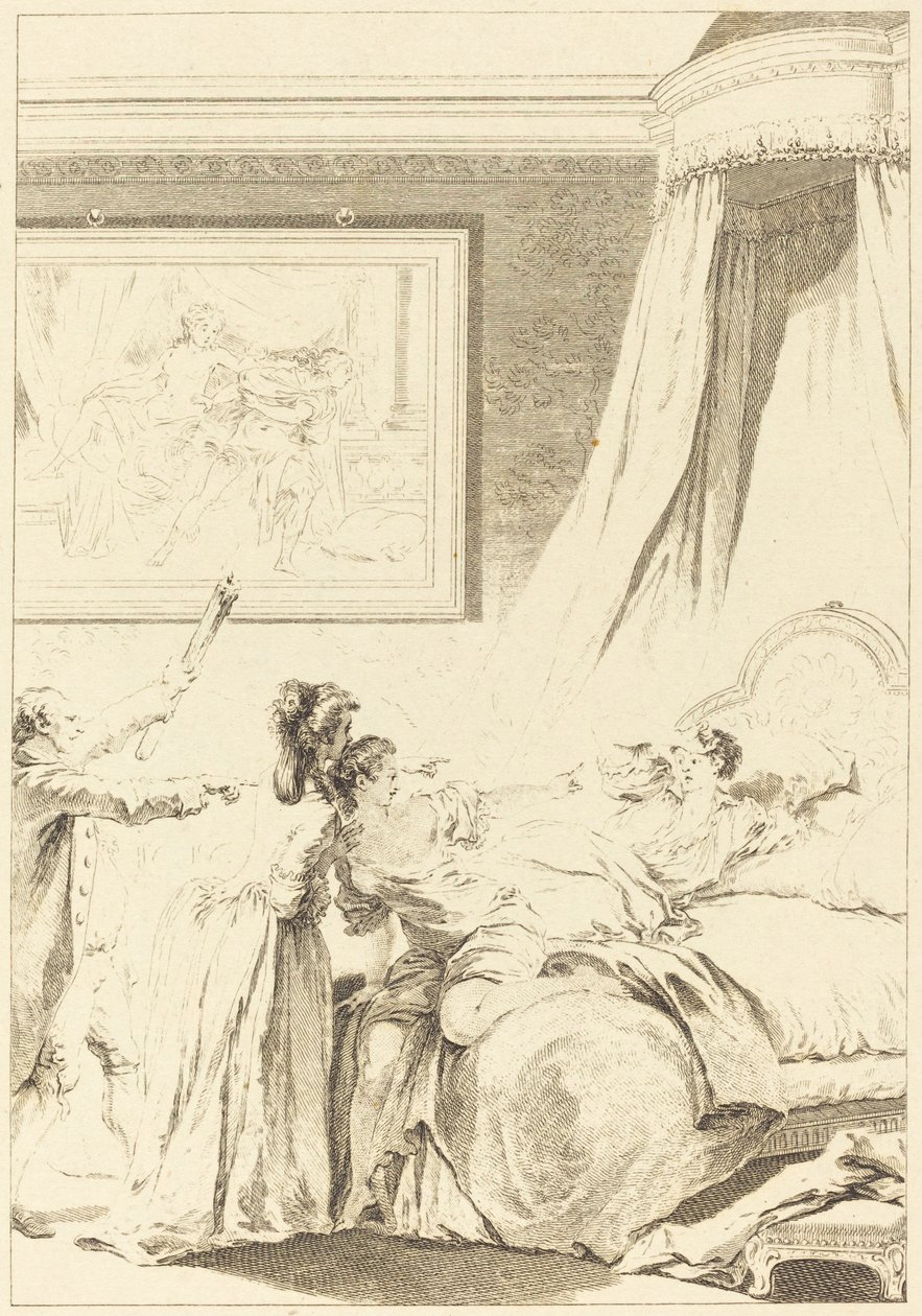 De gestrafte Gaskonjer door Louis Michel Halbou and Antoine Jean Duclos after Jean Honoré Fragonard