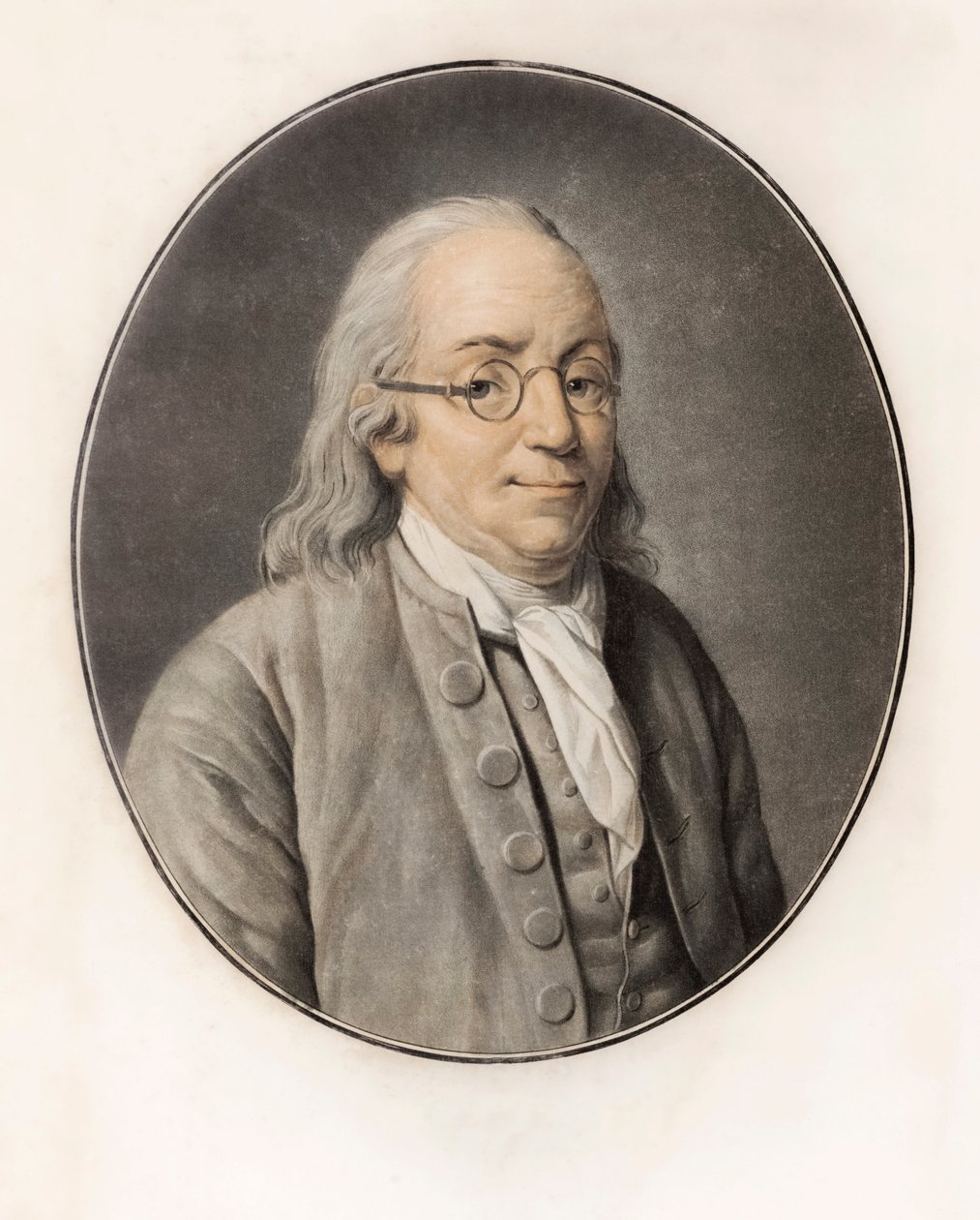 Benjamin Franklin (portret) door Louis Michel van (after) Loo