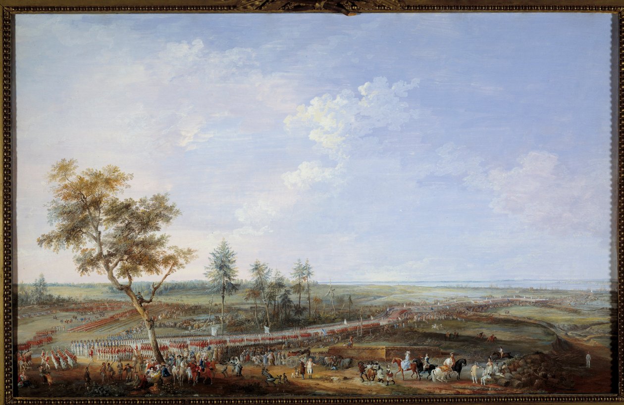 Secessieoorlog: de Slag bij Yorktown door Louis Nicolas van Blarenberghe