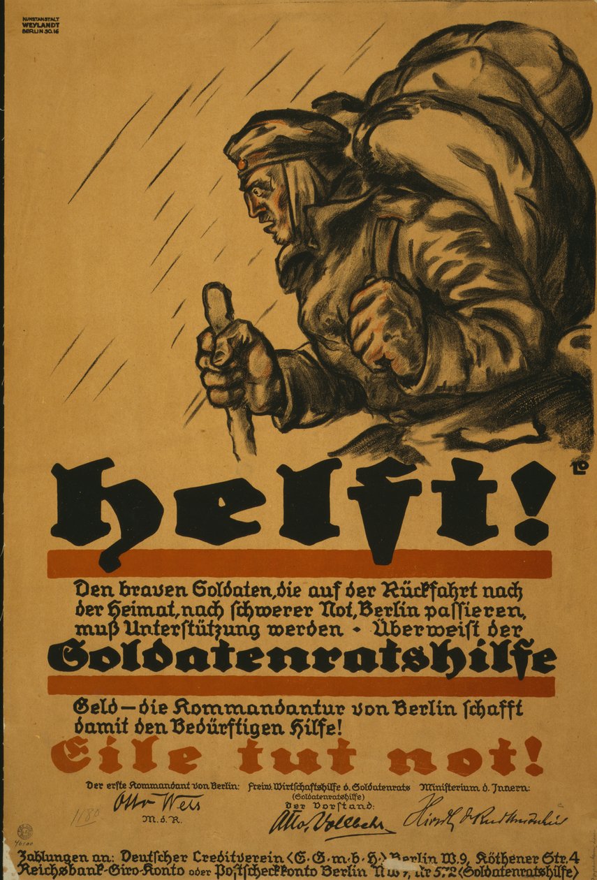 Help!, 1918 door Louis Oppenheim