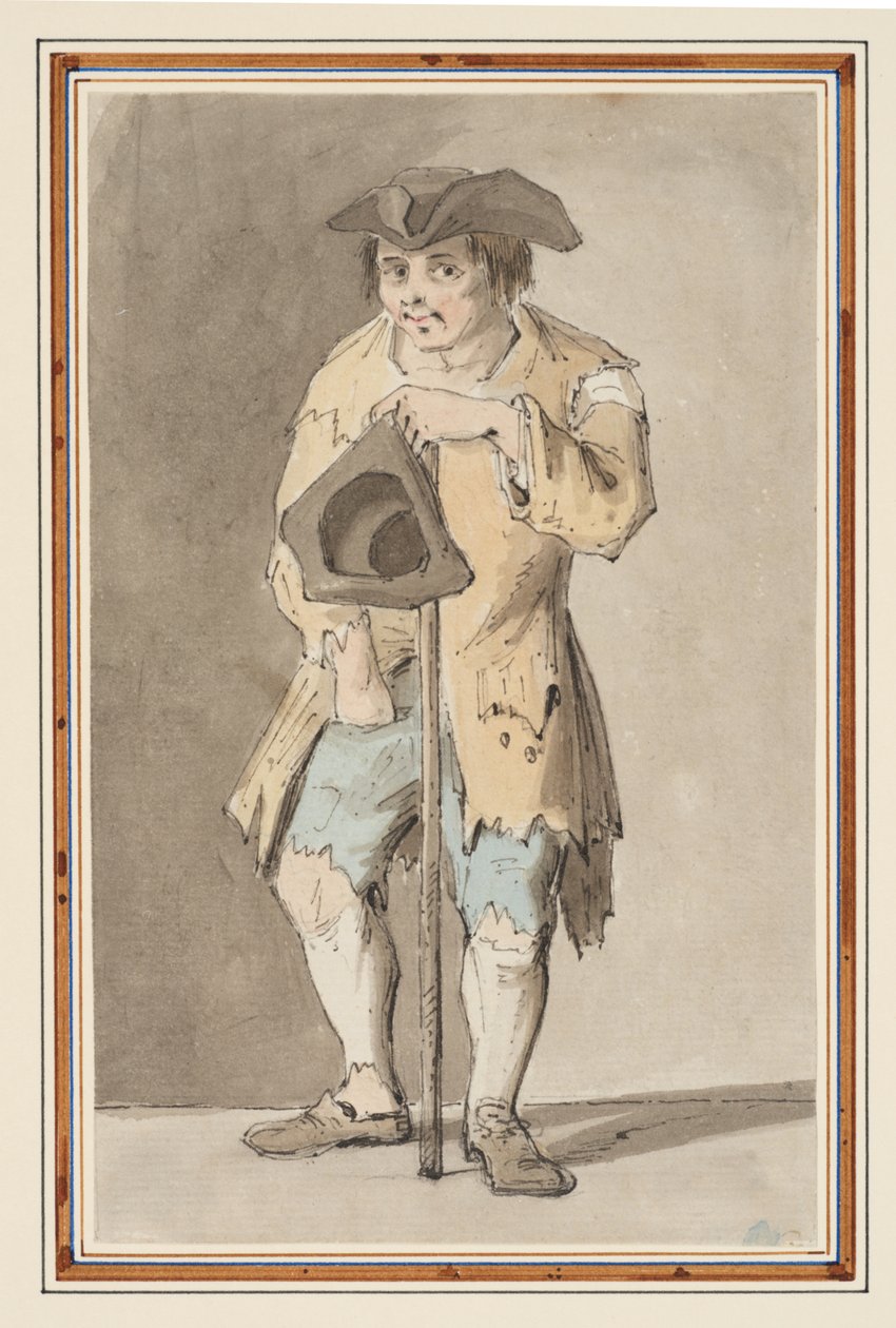 Studie van een bedelaar door Louis Philippe Boitard
