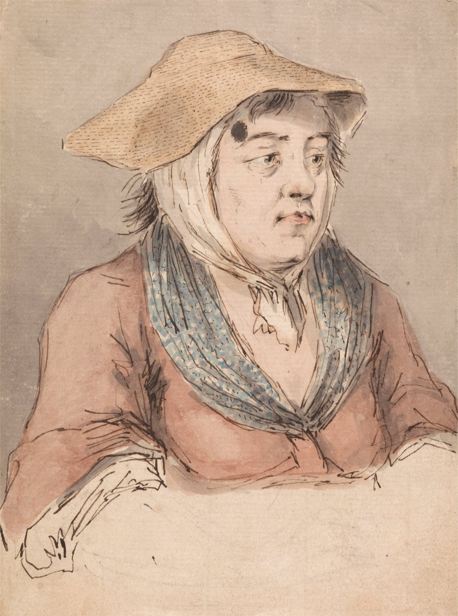 Vrouw met een Blauwe Blouse door Louis Philippe Boitard