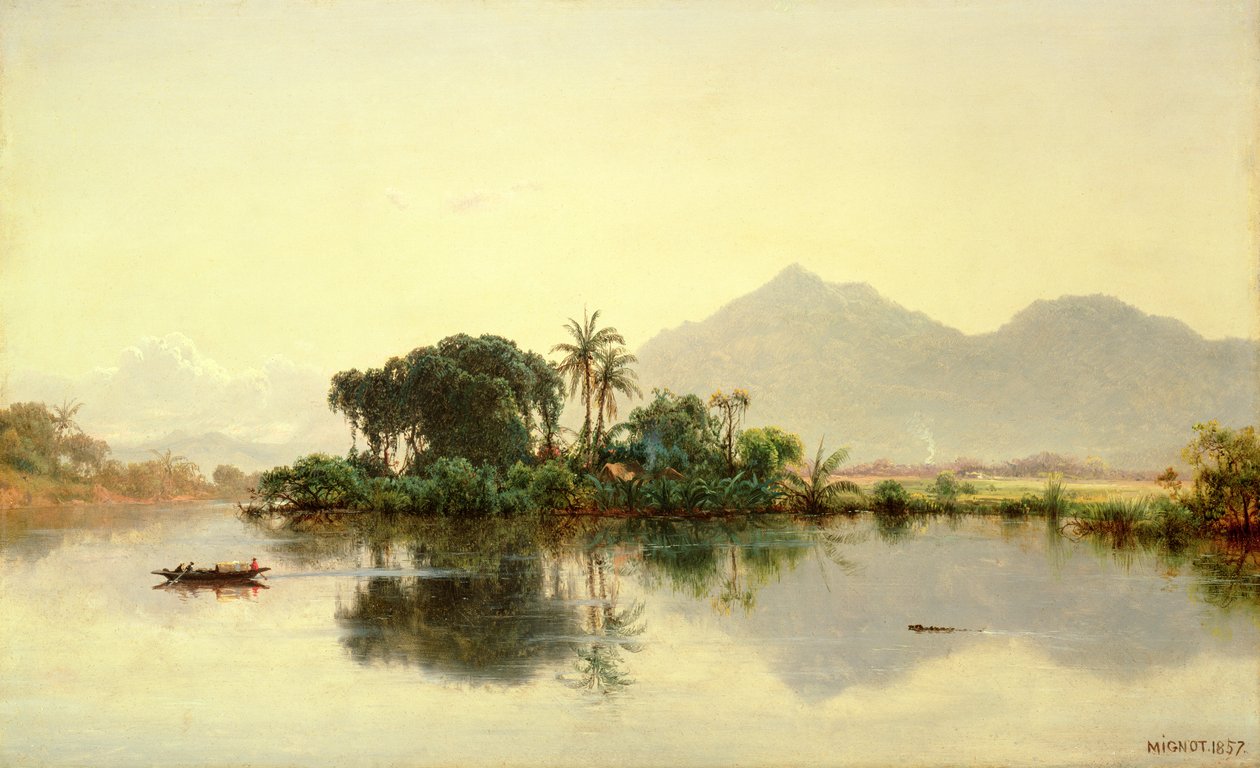 Aan de Orinoco, Venezuela, 1857 door Louis Rémy Mignot