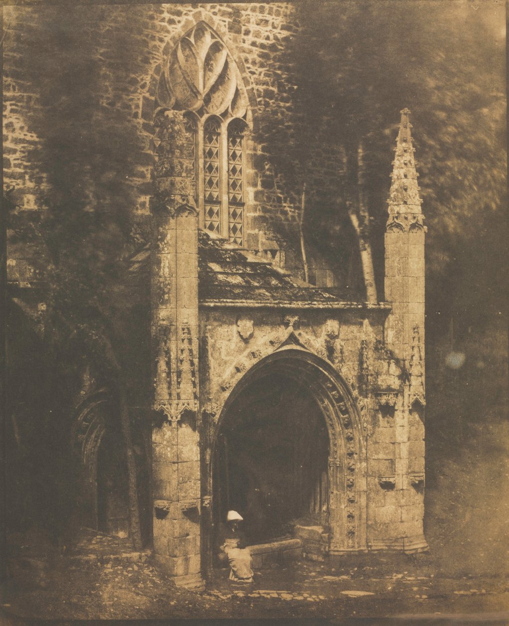 Fontein van Notre-Dame in Saint-Brieuc, Bretagne, ca. 1853 door Louis Rémy Robert