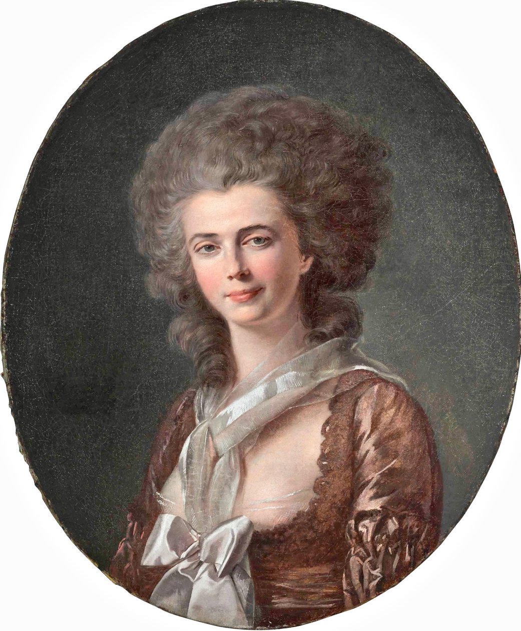 Luis-Roland Trinquesse Portret van een dame op borstlengte 1780 door Louis Rolland Trinquesse