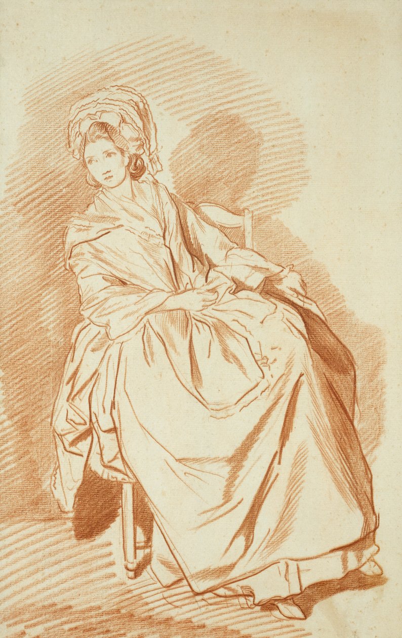 Studie van een Zittende Dame door Louis Rolland Trinquesse
