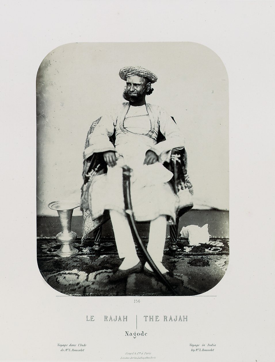 Een Koninklijke Natch op het eiland Jug Navas Oudeypour; De Rajah, c.1865-68 door Louis Rousselet