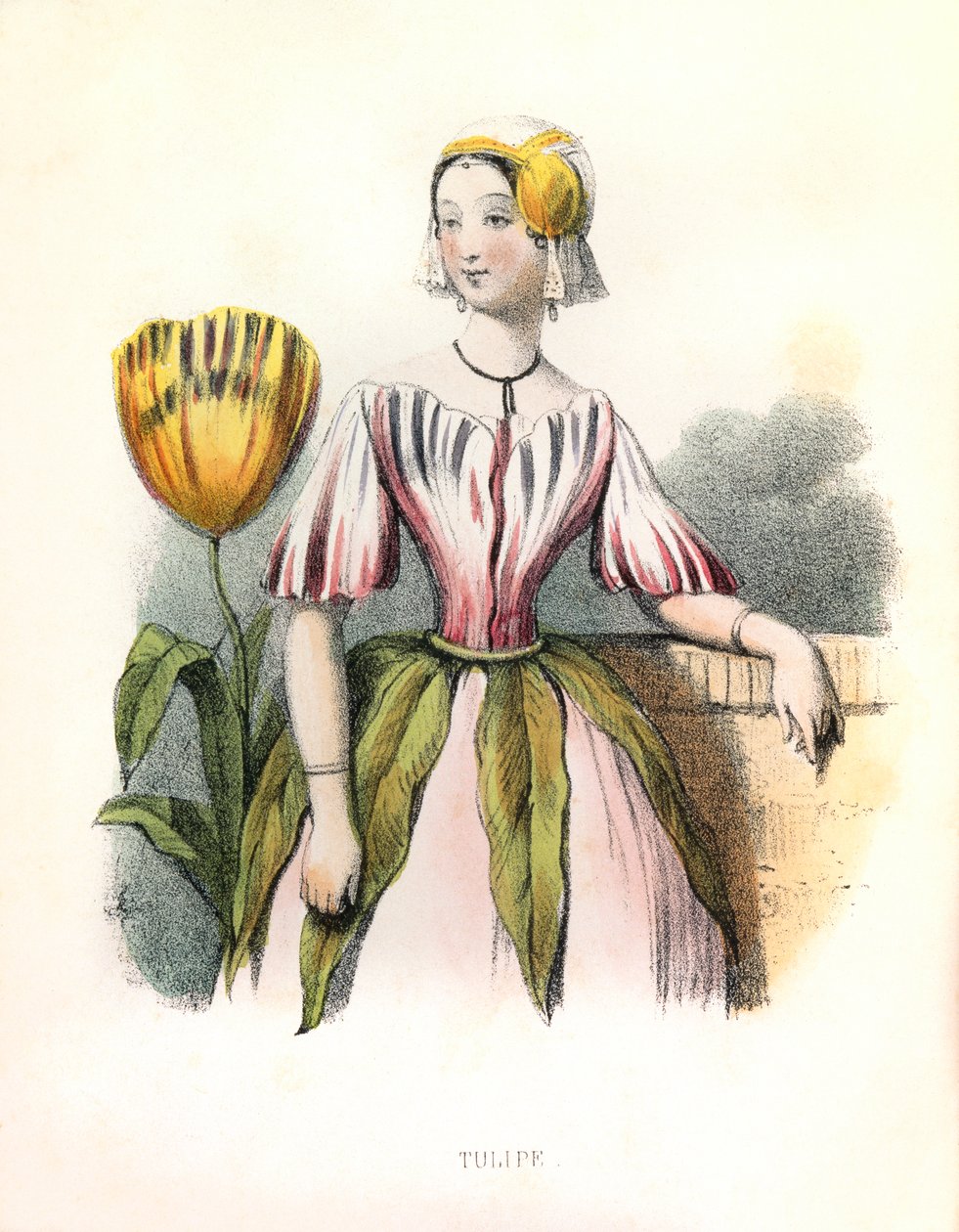 Allegorie, la Tulipe door Louis Simon (1810-1870) Lassalle