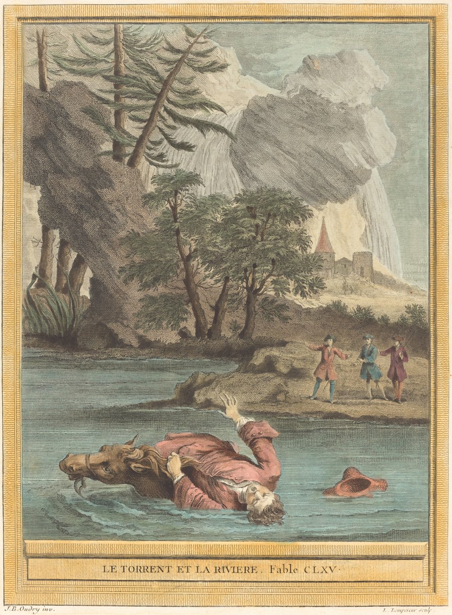 De Stroom en de Rivier door Louis Simon Lempereur after Jean Baptiste Oudry