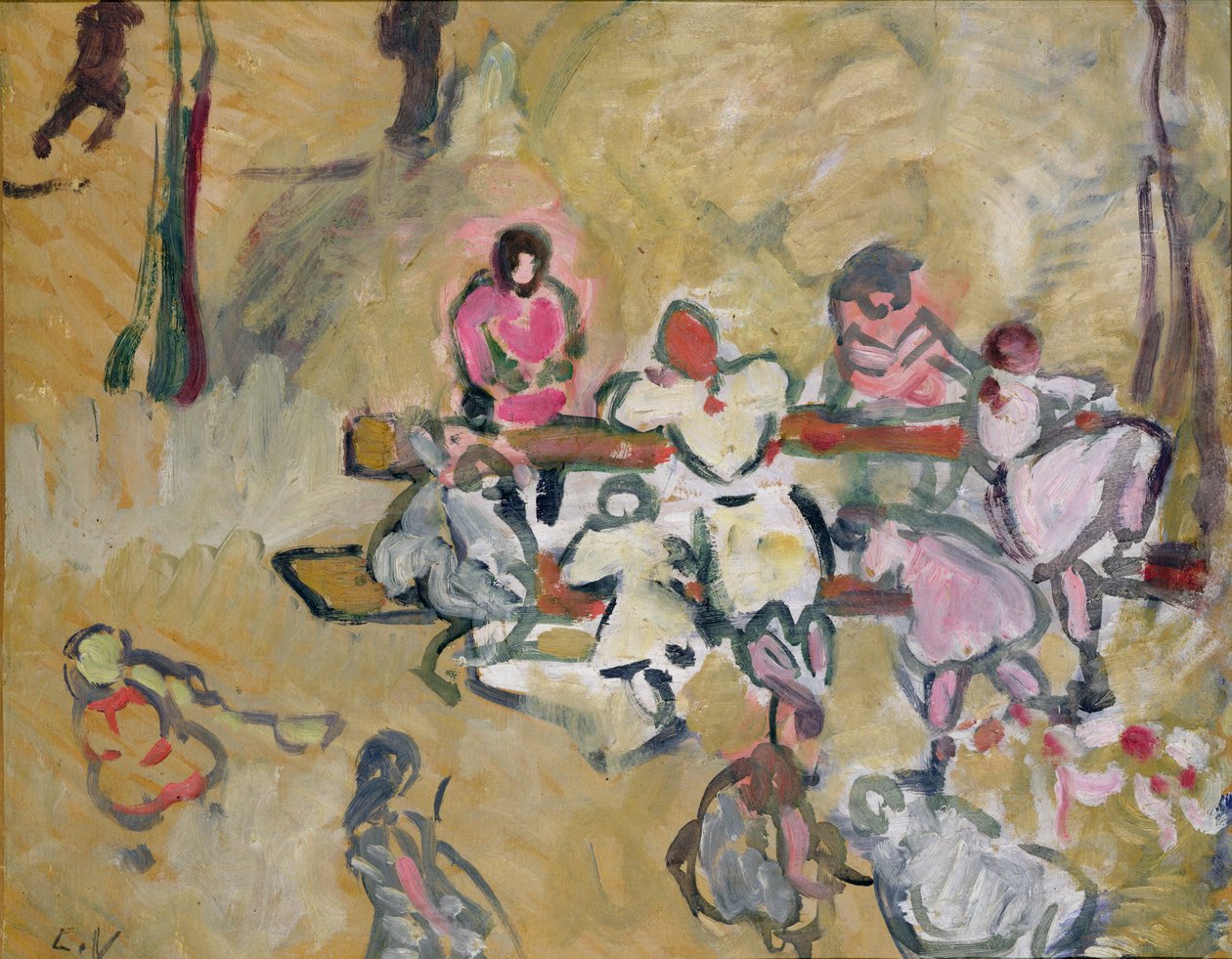 Kinderen Spelen in Rue Caulaincourt, c.1907-14 door Louis Valtat