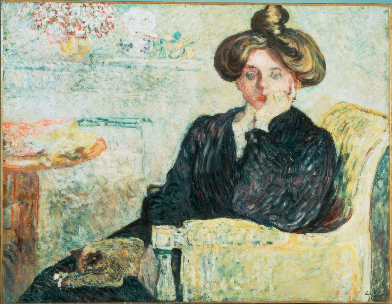 Louis Valtat, "Jeune femme pensive" / Olieverf op doek, 1903 door Louis Valtat