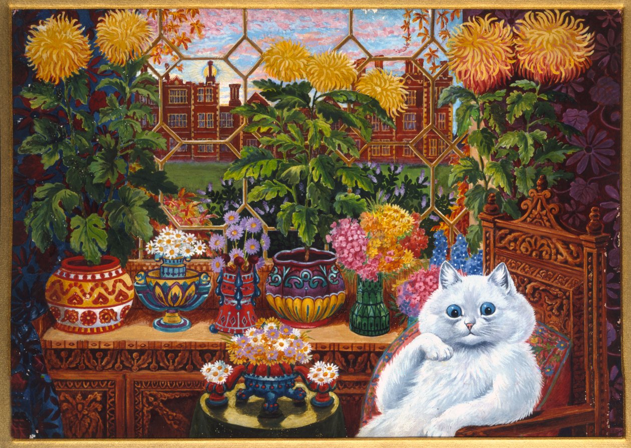 Meester van Cat College (gouache) door Louis Wain