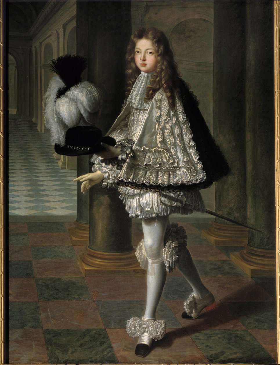 Portret van Louis Alexandre de Bourbon, graaf van Toulouse in novicekleding van de Heilige Geest (1678-1737) door Louis de Boullogne
