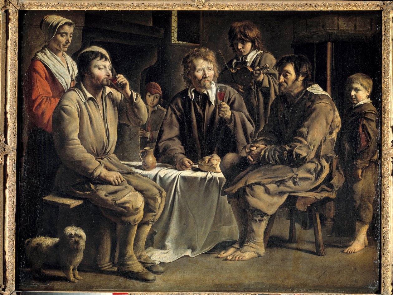 Boerenmaaltijd door Louis le Nain
