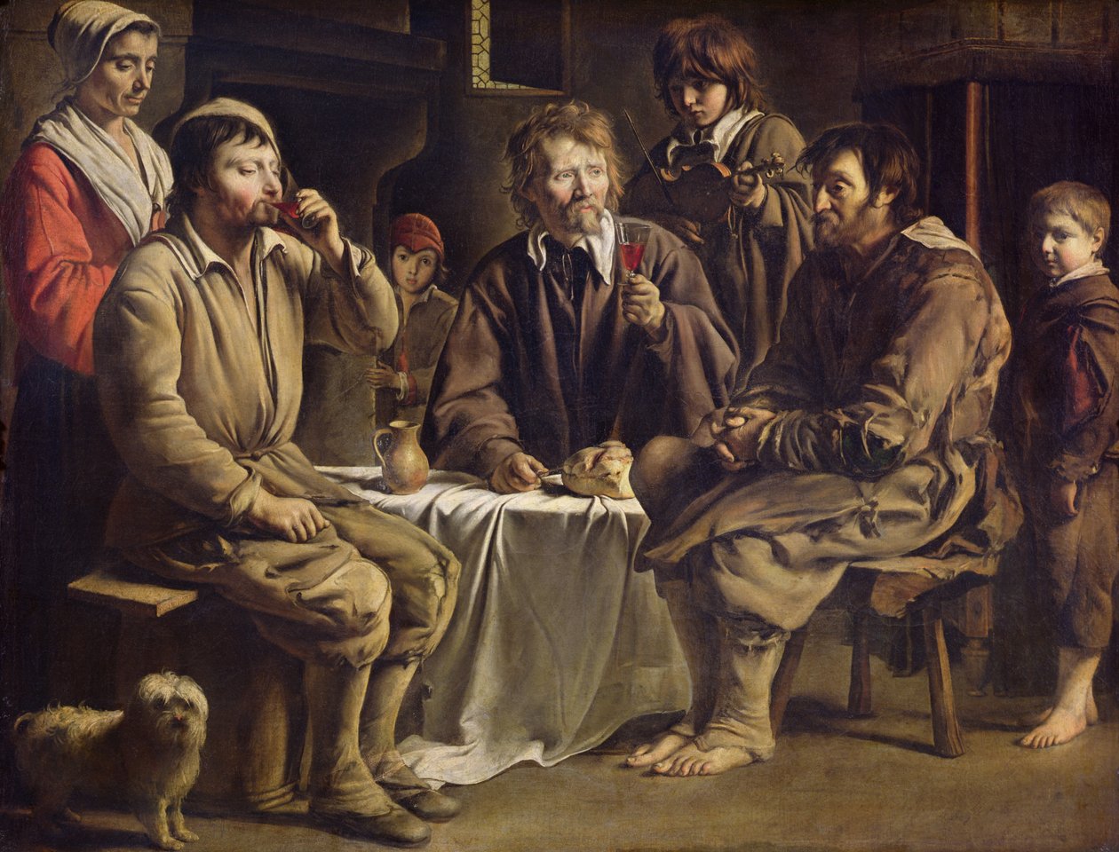 De maaltijd van de boer, 1642 door Louis le Nain