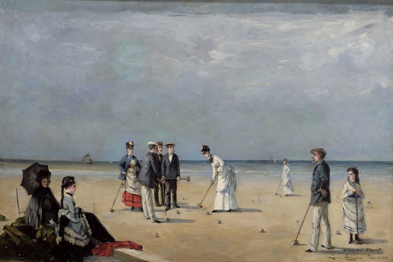 Een Spelletje Croquet, 1872 door Louise Abbéma