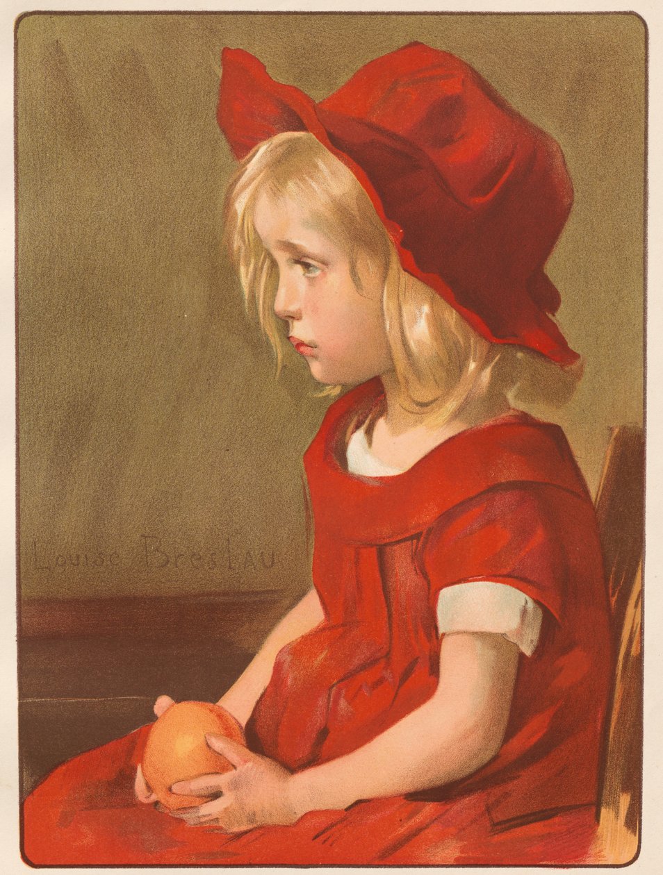 Meisje met de Sinaasappel door Louise Breslau