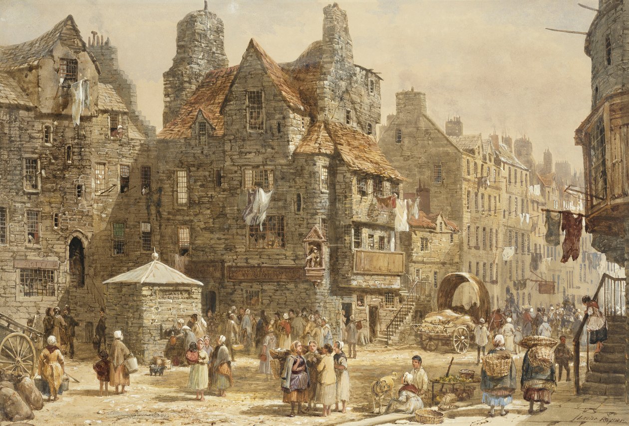 Het Huis van John Knox, Edinburgh door Louise Ingram Rayner