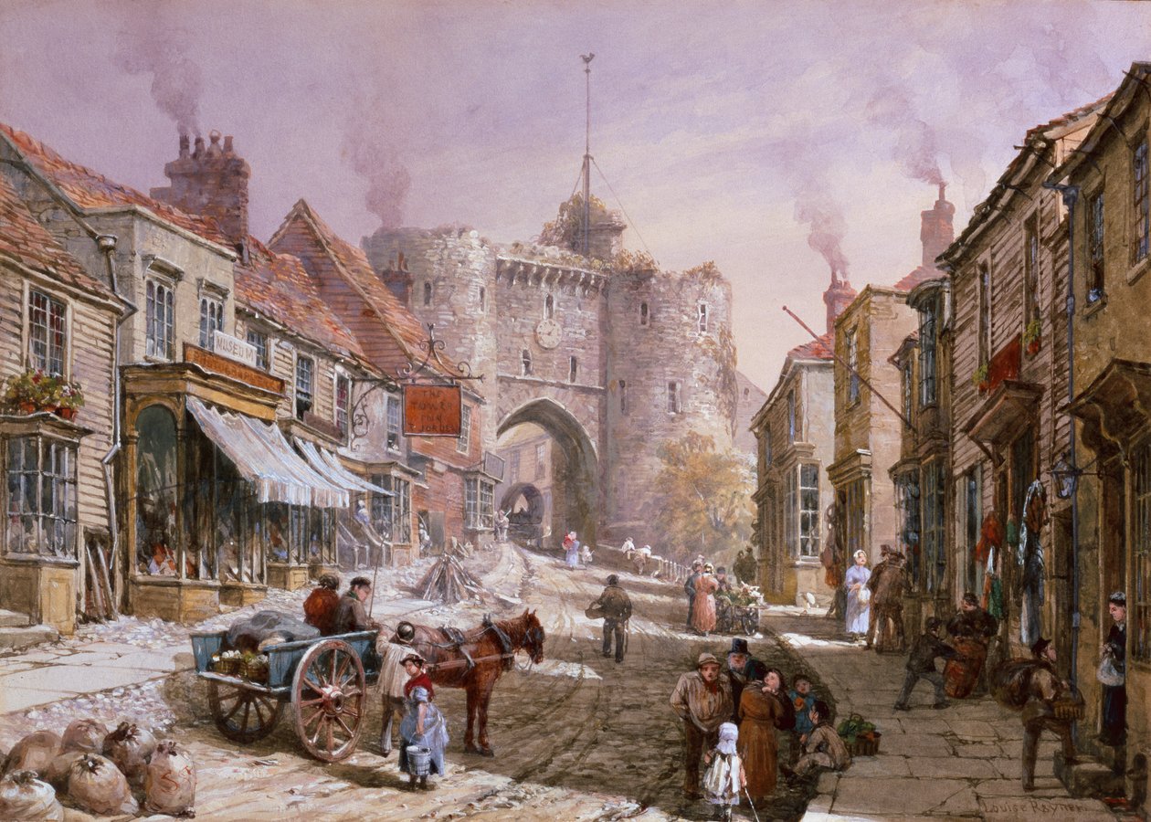 De oude stadspoort door Louise Ingram Rayner