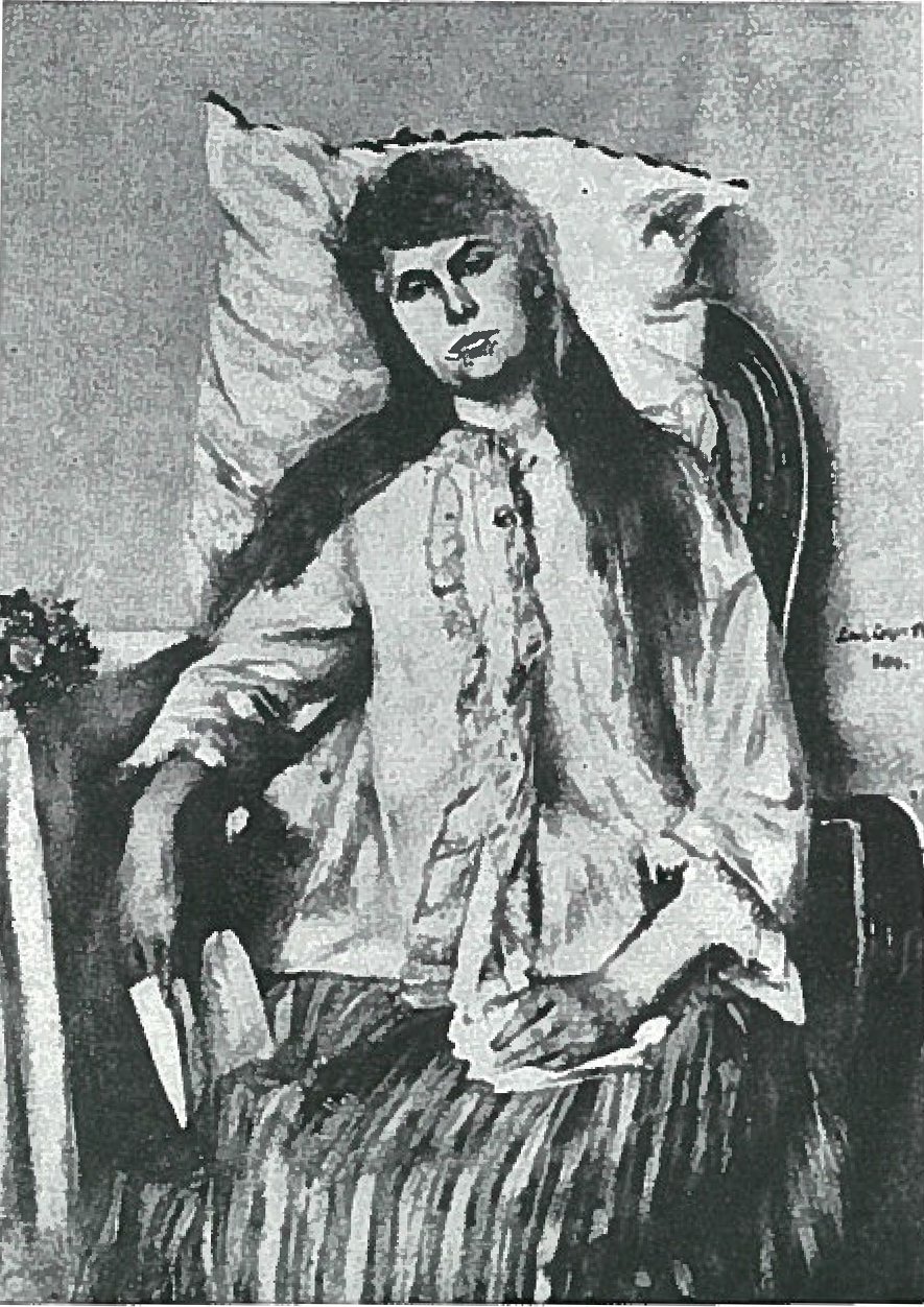 Herstellend meisje door Lovis Corinth