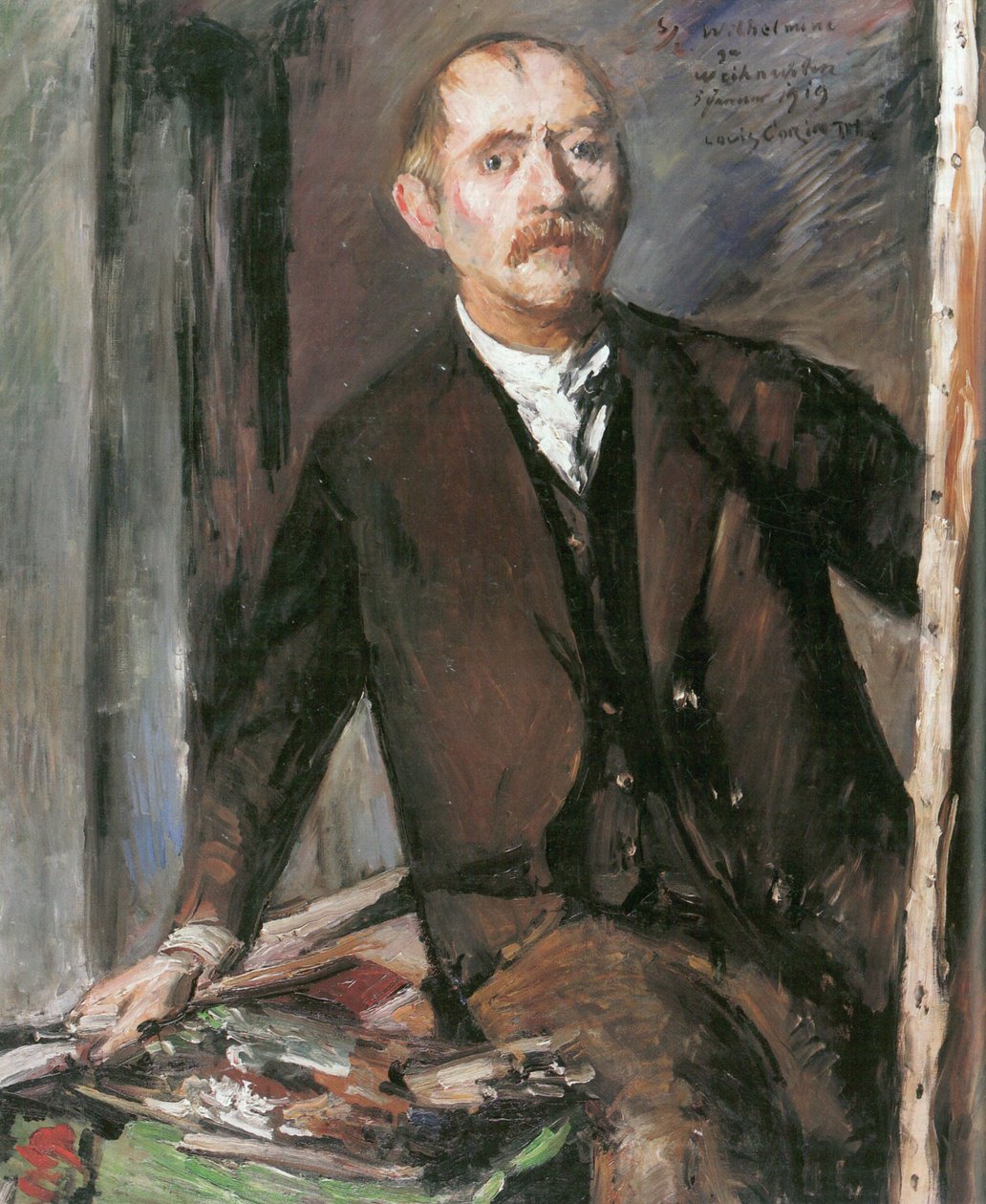Zelfportret voor de ezel door Lovis Corinth