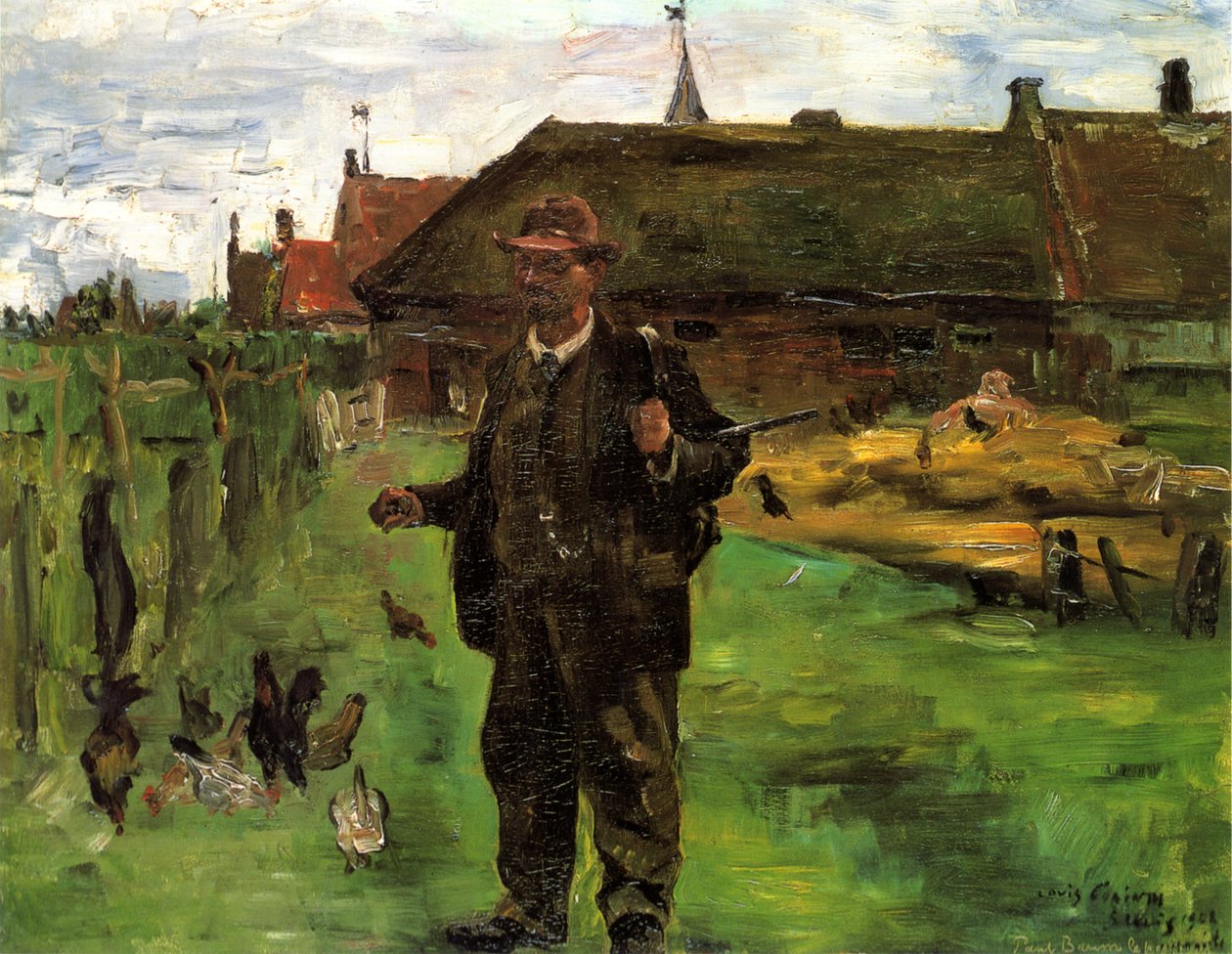Portret van de schilder Paul Baum in Sluis door Lovis Corinth