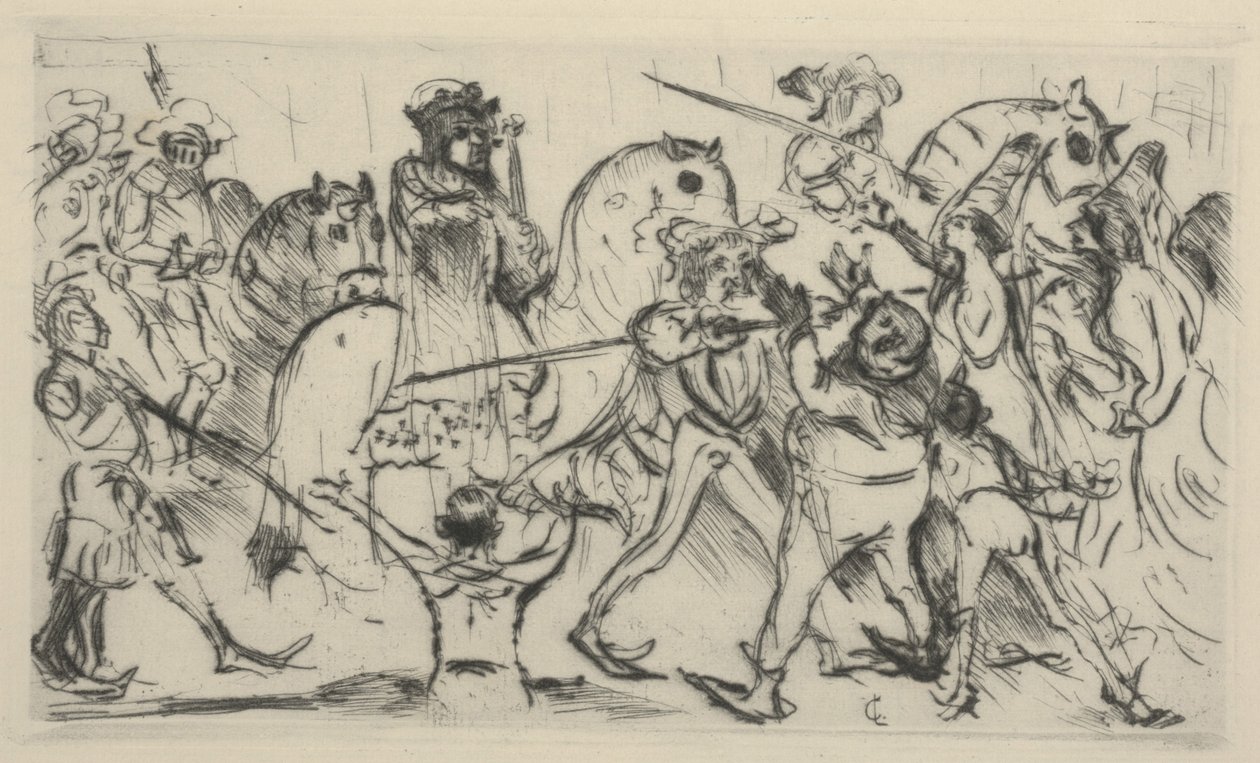 De kroning van Hendrik V door Lovis  Corinth