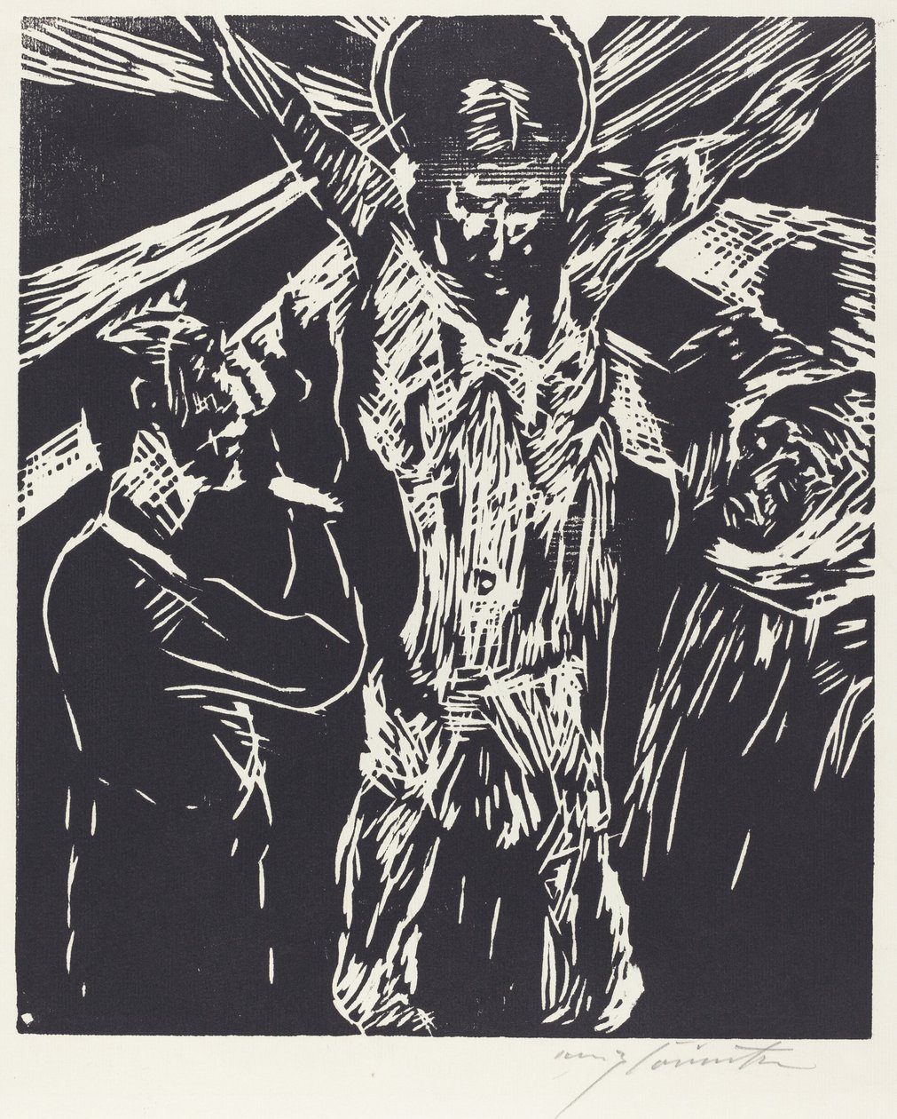 Christus aan het Kruis door Lovis Corinth