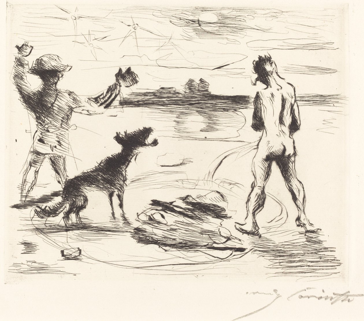 Het Banket van Trimalchio: pl. VII door Lovis Corinth