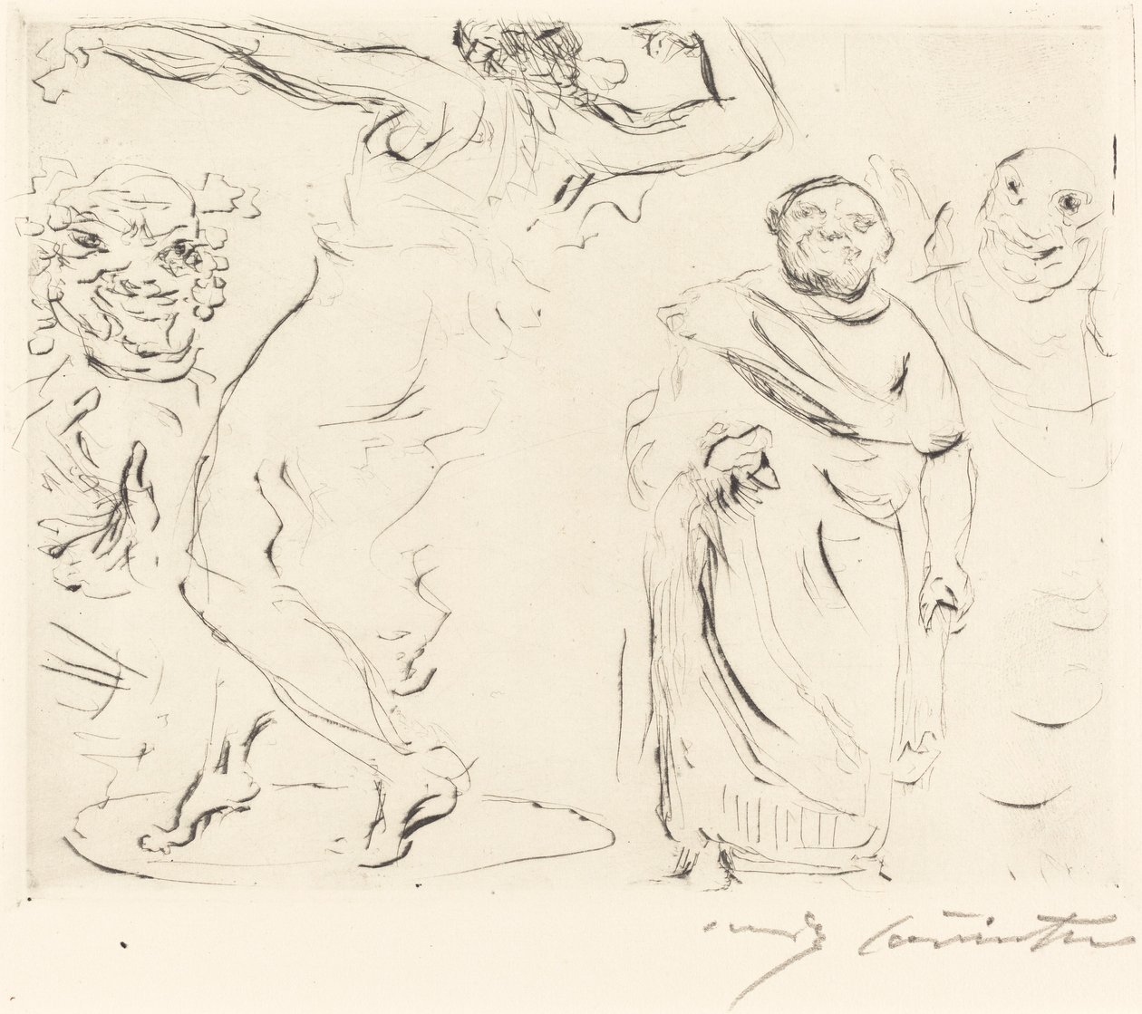 Het Banket van Trimalchio: pl. XI door Lovis Corinth