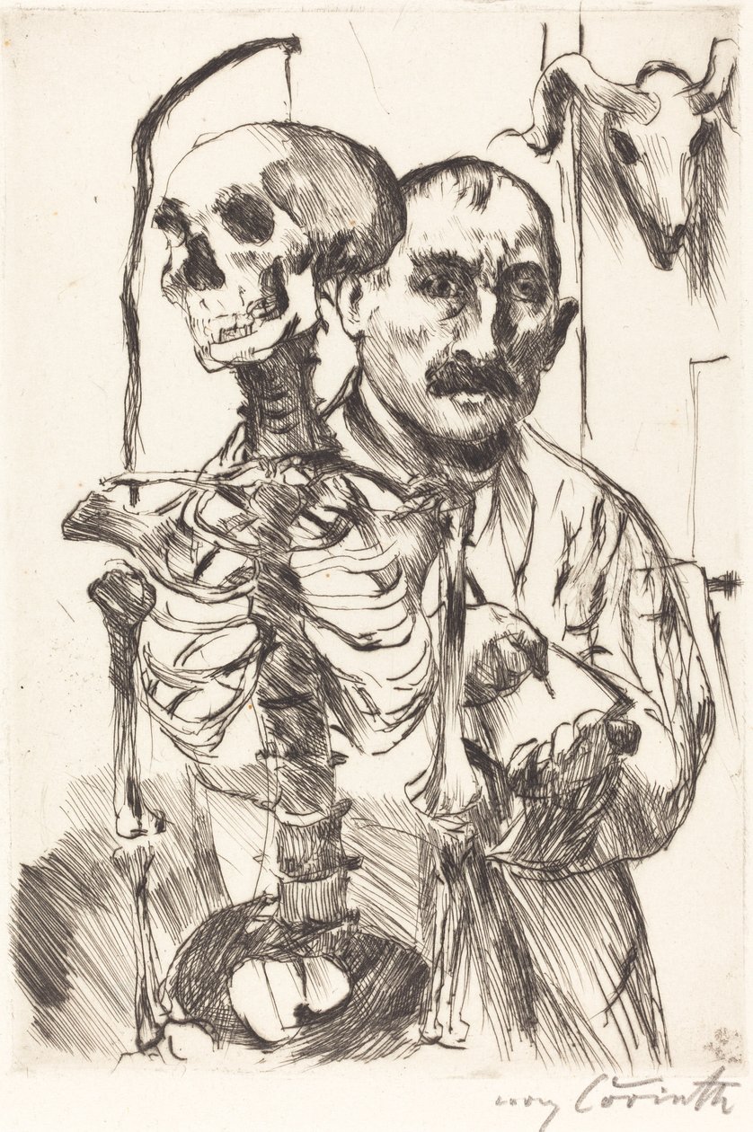 Der Künstler und der Tod II, 1916 door Lovis Corinth