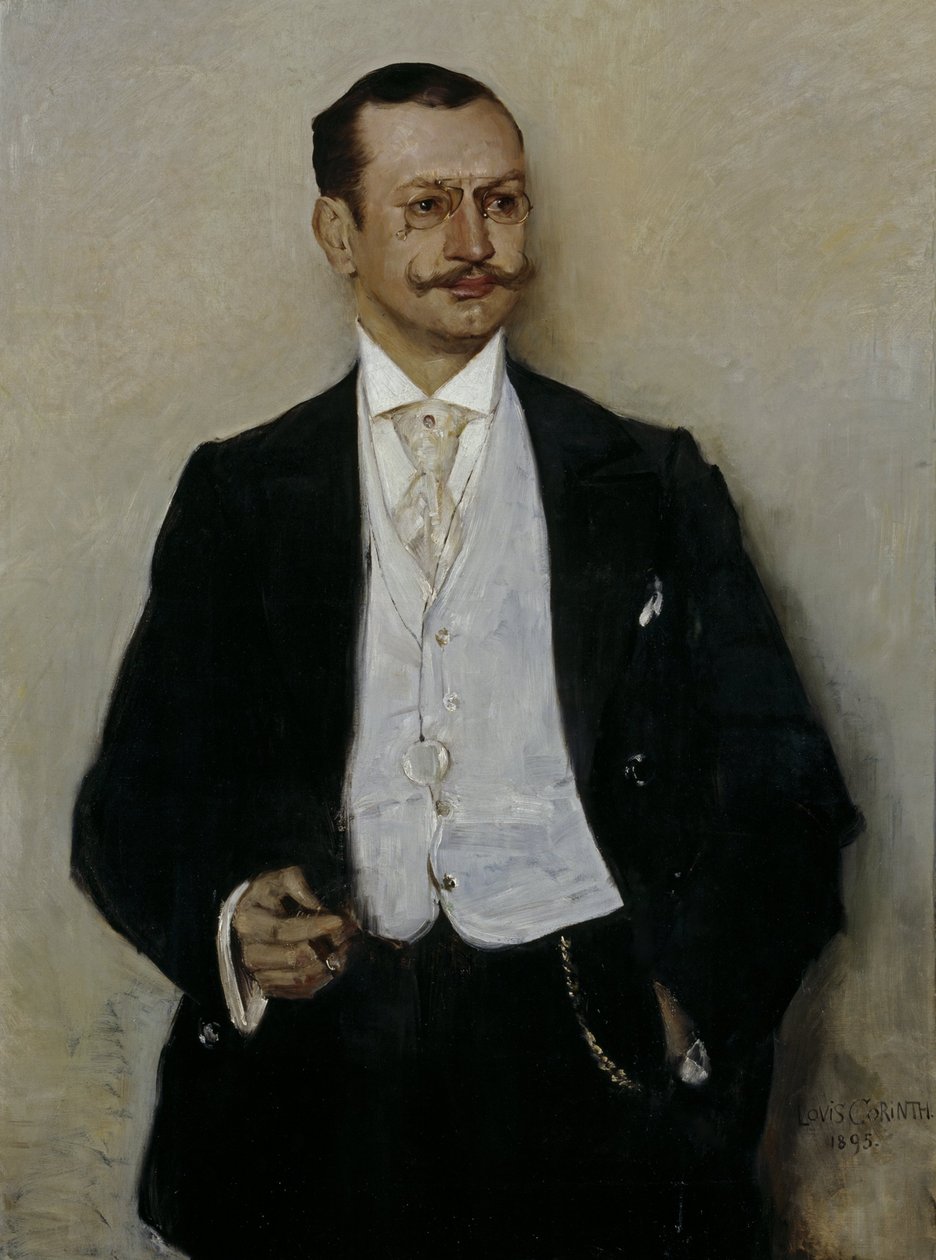 De schilder Carl Strathmann door Lovis Corinth