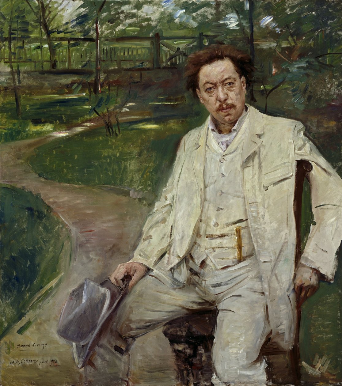 De pianist Conrad Ansorge door Lovis Corinth