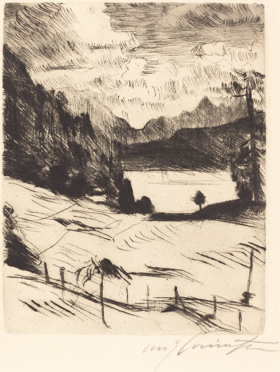 Der Walchensee door Lovis Corinth