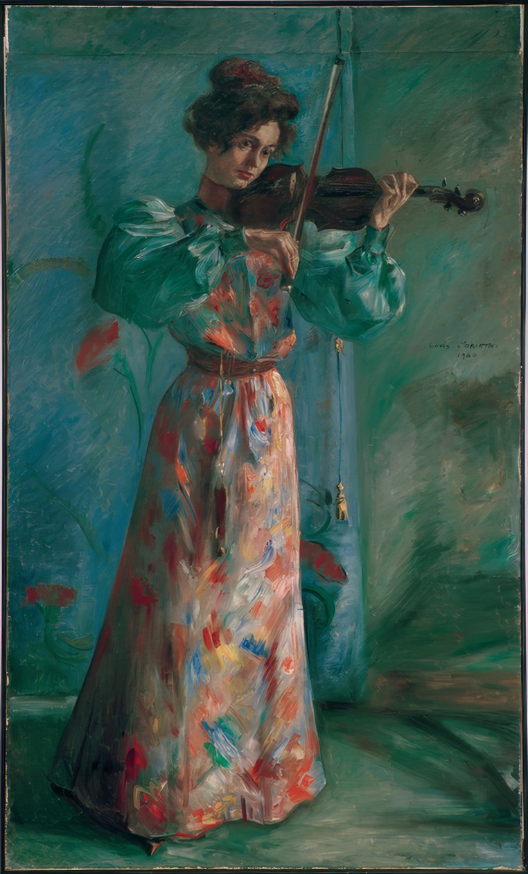 De violiste door Lovis Corinth