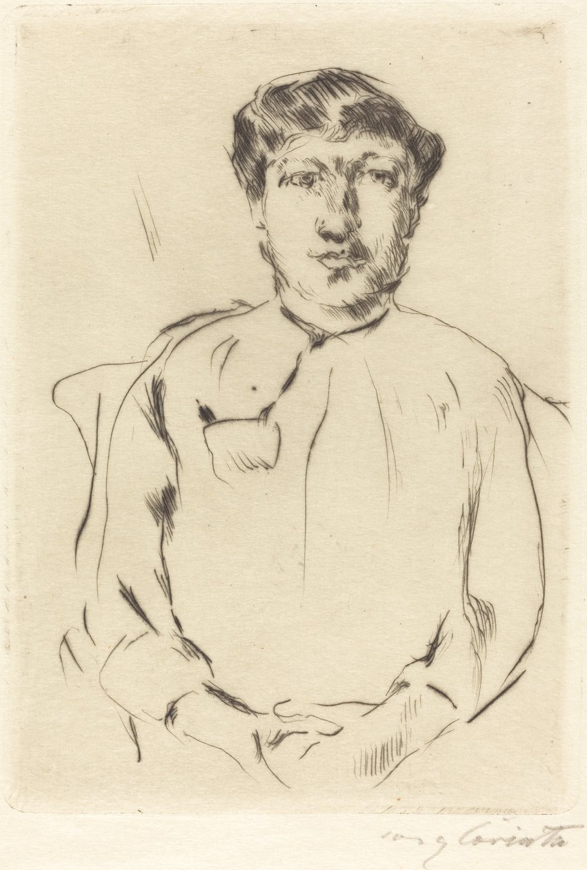 Portret van een vrouw door Lovis Corinth