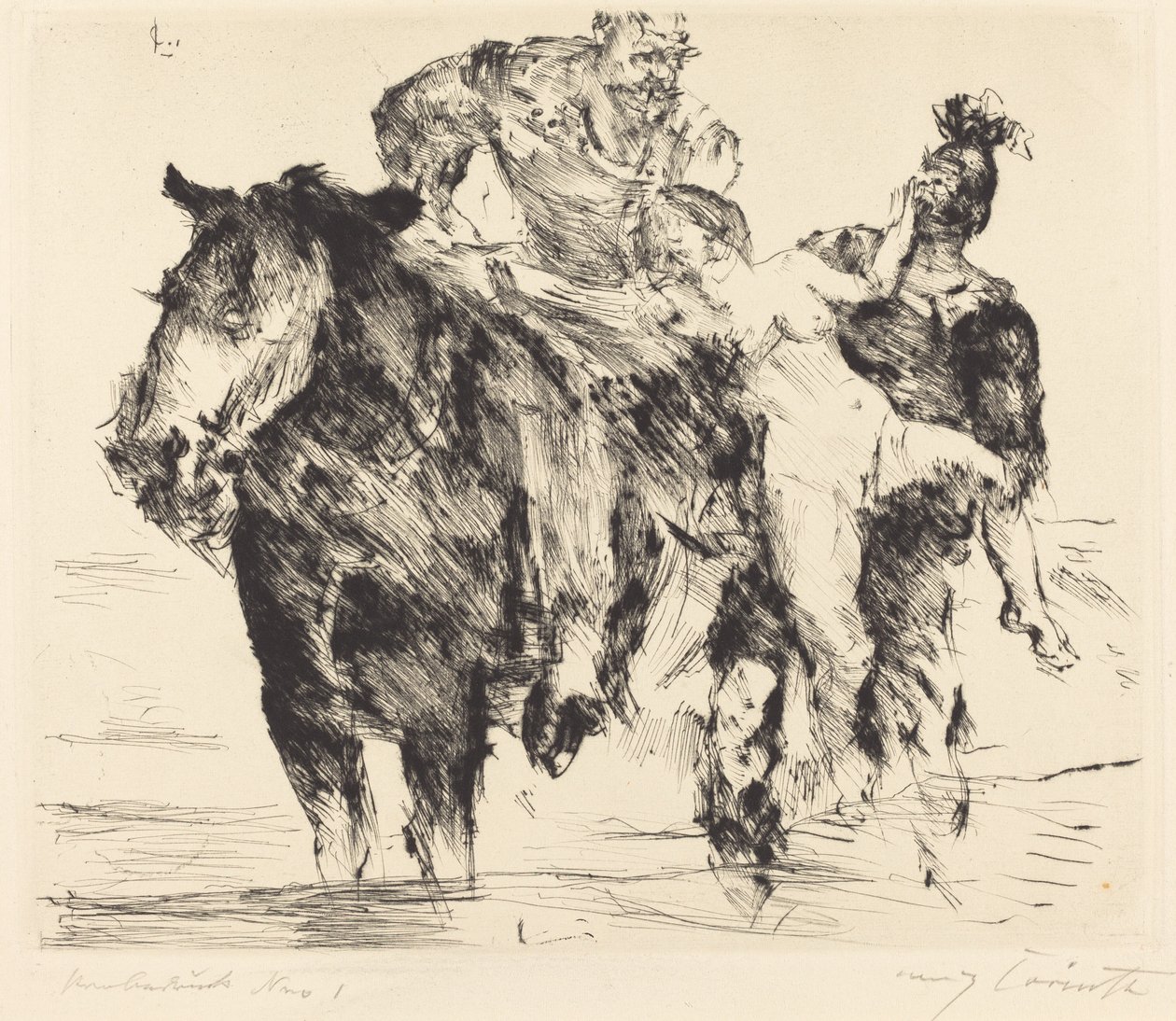 Vrouwenrover door Lovis Corinth