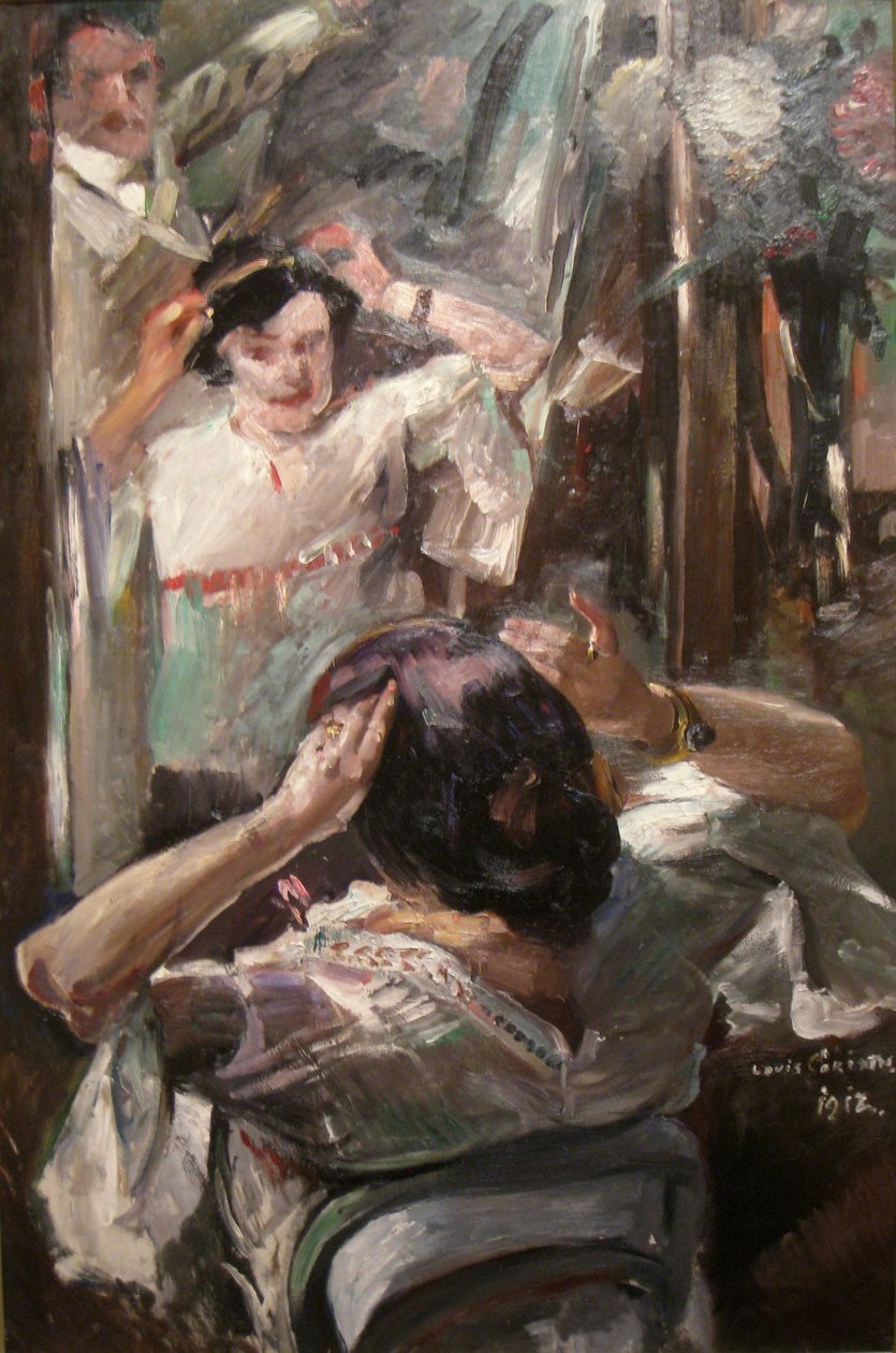 Duits: Vor dem Spiegel Aan de Spiegel door Lovis Corinth