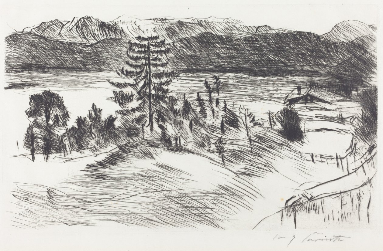 Grosse Walchenseelandschaft door Lovis Corinth