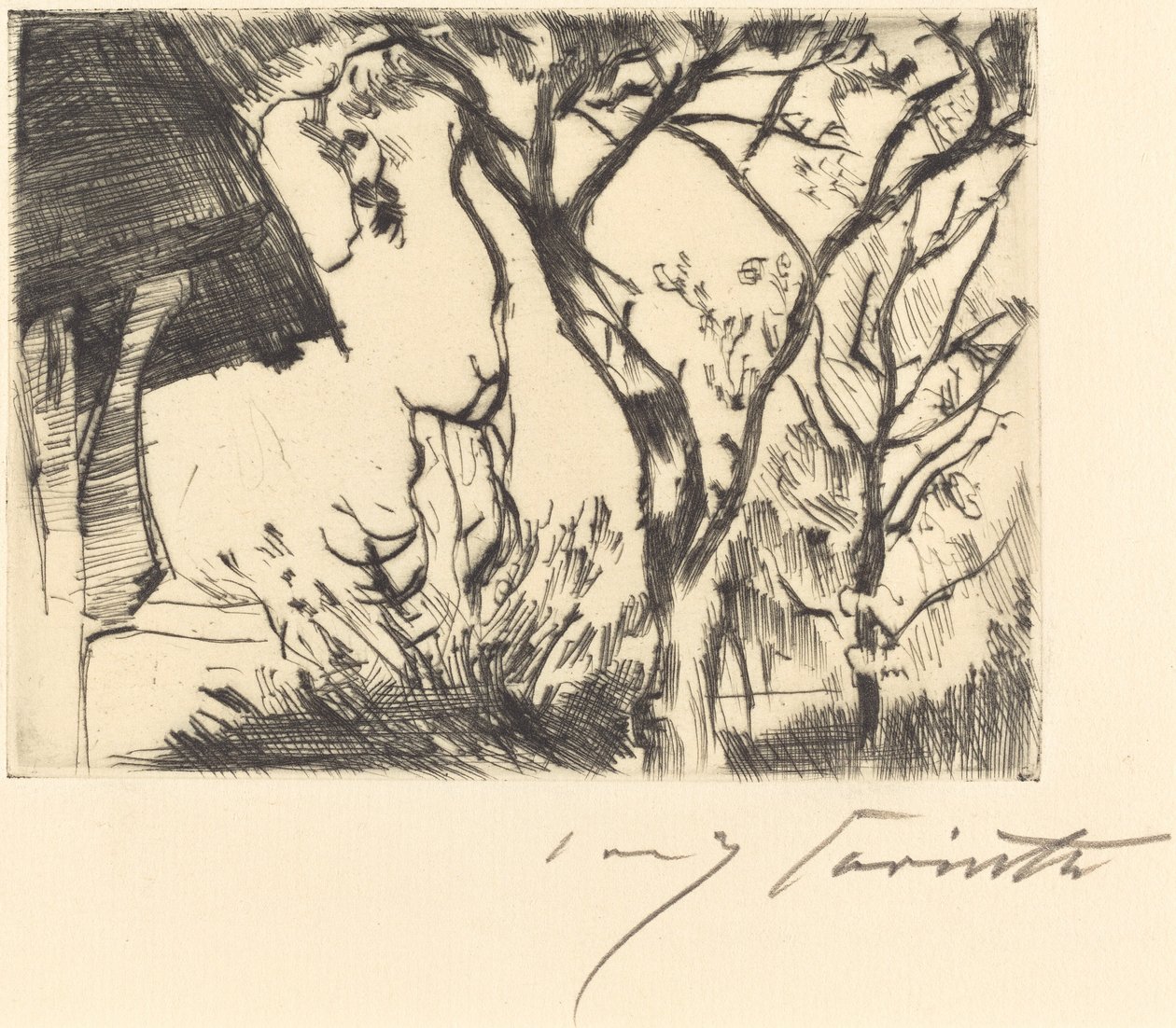 Hoek van een huis, 1918 door Lovis Corinth