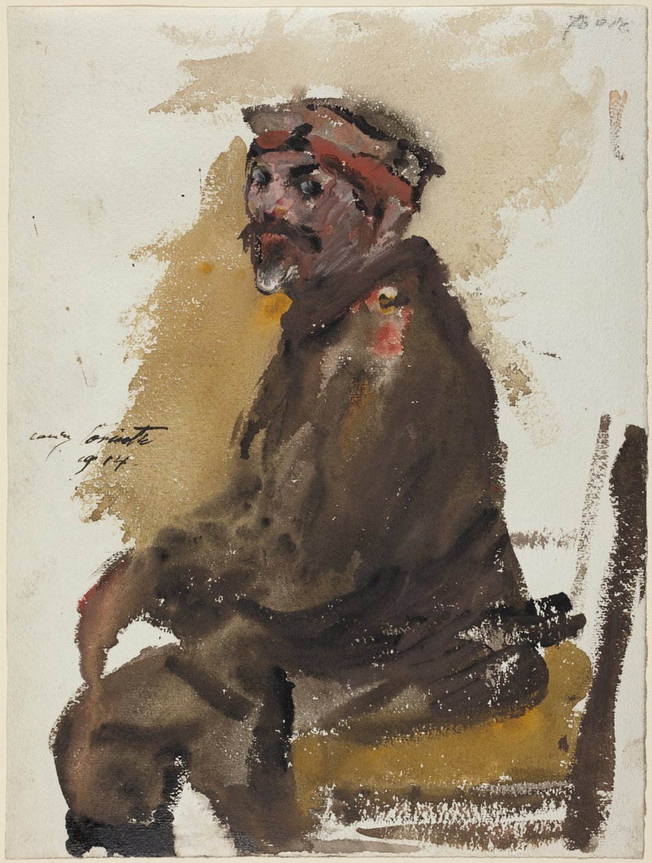 Hermann Struck in uniform door Lovis Corinth
